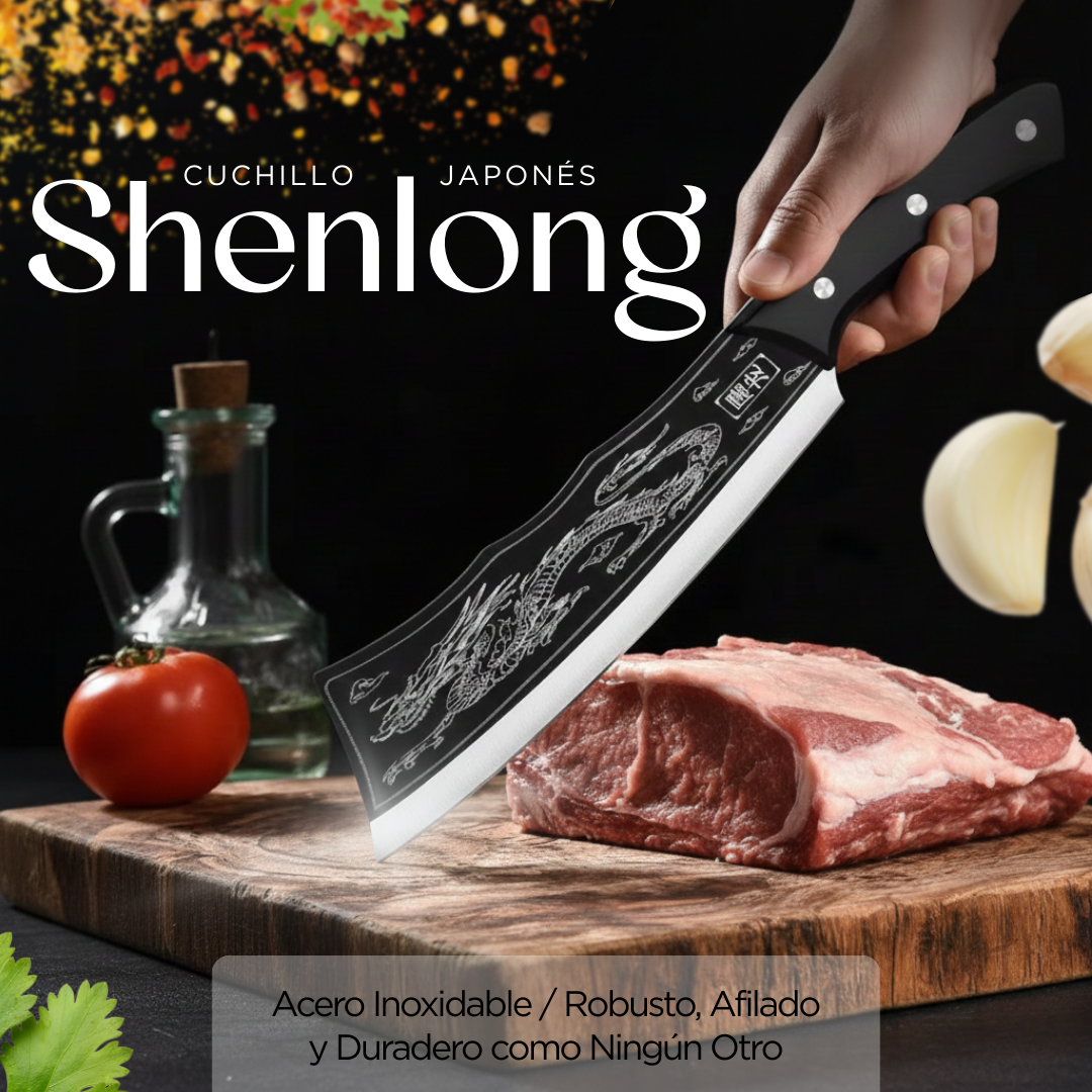 Cuchillo Japonés Shenlong™ de Acero Inoxidable / Robusto, Afilado y Duradero como Ningún Otro