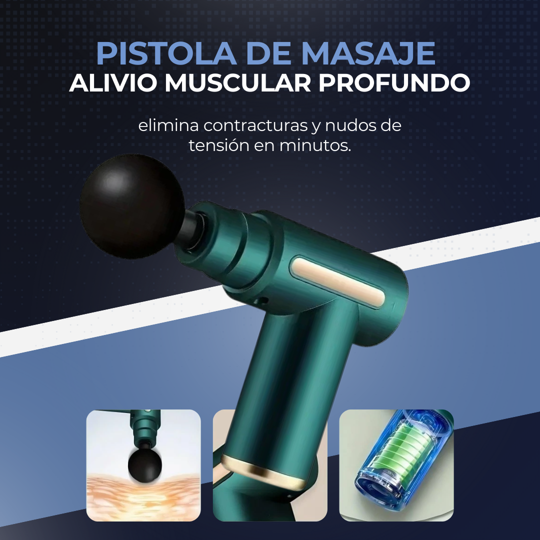 Combo Muscular: Pistola de Masaje + Masajeador Cervical GRATIS 🎁