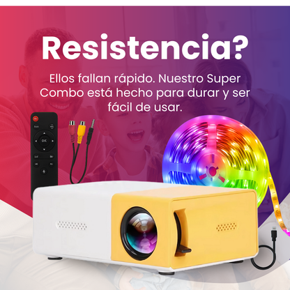 Combo Cine en Casa: Proyector + Smart LED Inteligente 1.5M GRATIS 🎁